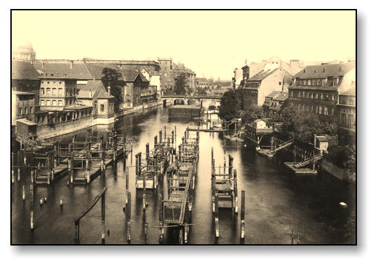 Blick von der Mhlendammbrcke, F.A. Schwartz, 1883