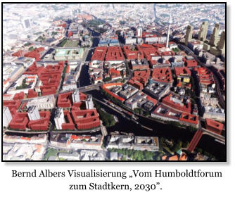 Bernd Albers Visualisierung Vom Humboldtforum zum Stadtkern, 2030.
