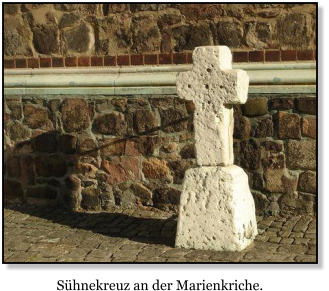 Shnekreuz an der Marienkriche.
